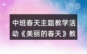 中班春天主題教學(xué)活動《美麗的春天》教案反思