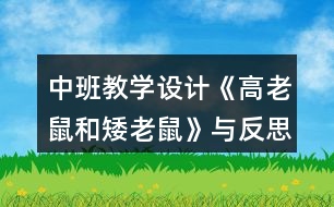 中班教學(xué)設(shè)計《高老鼠和矮老鼠》與反思