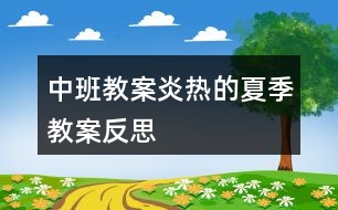 中班教案炎熱的夏季教案反思