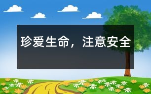 珍愛生命，注意安全