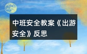 中班安全教案《出游安全》反思