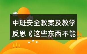 中班安全教案及教學(xué)反思《這些東西不能碰》