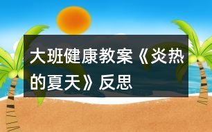 大班健康教案《炎熱的夏天》反思