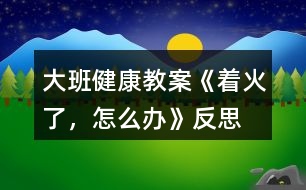 大班健康教案《著火了，怎么辦》反思