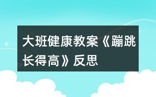 大班健康教案《蹦跳長得高》反思