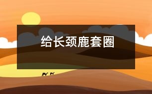 給長(zhǎng)頸鹿套圈