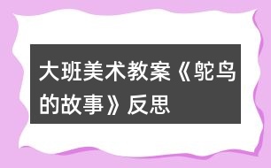 大班美術(shù)教案《鴕鳥的故事》反思