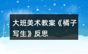 大班美術(shù)教案《橘子寫生》反思