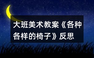 大班美術(shù)教案《各種各樣的椅子》反思