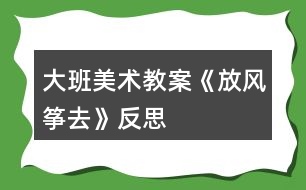 大班美術(shù)教案《放風(fēng)箏去》反思