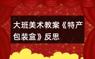 大班美術教案《特產包裝盒》反思