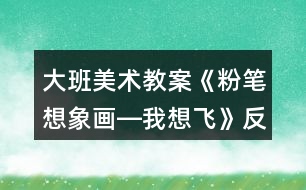 大班美術(shù)教案《粉筆想象畫―我想飛》反思