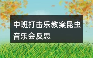 中班打擊樂教案昆蟲音樂會反思