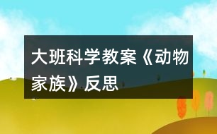 大班科學教案《動物家族》反思