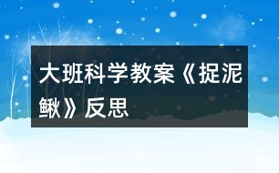 大班科學(xué)教案《捉泥鰍》反思