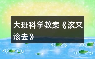 大班科學教案《滾來滾去》