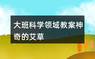 大班科學領域教案神奇的艾草