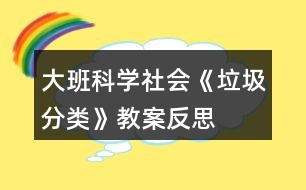 大班科學(xué)社會《垃圾分類》教案反思