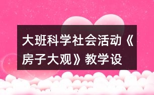 大班科學(xué)、社會活動《房子大觀》教學(xué)設(shè)計