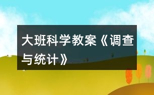 大班科學(xué)教案《調(diào)查與統(tǒng)計》