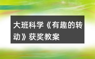 大班科學(xué)《有趣的轉(zhuǎn)動》獲獎教案