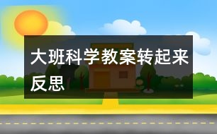 大班科學(xué)教案轉(zhuǎn)起來(lái)反思