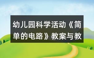 幼兒園科學(xué)活動《簡單的電路》教案與教學(xué)反思