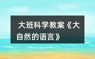  大班科學(xué)教案《大自然的語言》