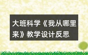 大班科學(xué)《我從哪里來》教學(xué)設(shè)計反思