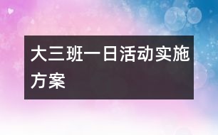 大三班一日活動實施方案