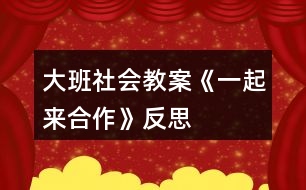 大班社會(huì)教案《一起來合作》反思