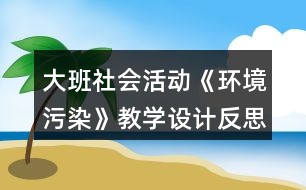 大班社會活動《環(huán)境污染》教學設(shè)計反思