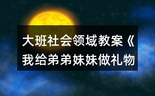 大班社會(huì)領(lǐng)域教案《我給弟弟妹妹做禮物》反思