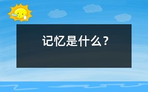 記憶是什么？