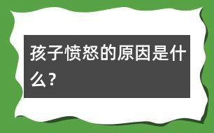 孩子憤怒的原因是什么？