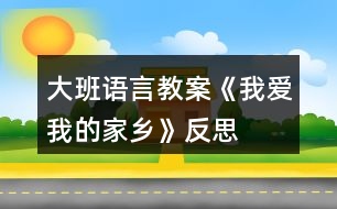 大班語言教案《我愛我的家鄉(xiāng)》反思