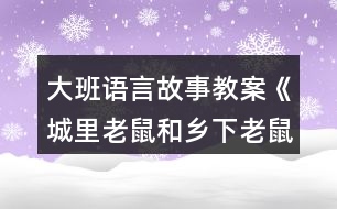 大班語(yǔ)言故事教案《城里老鼠和鄉(xiāng)下老鼠》反思