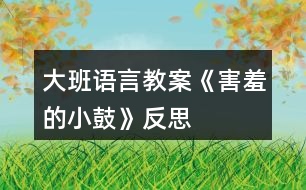 大班語言教案《害羞的小鼓》反思