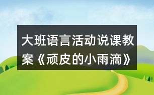 大班語言活動說課教案《頑皮的小雨滴》反思