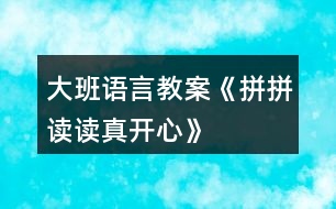 大班語(yǔ)言教案《拼拼讀讀真開(kāi)心》