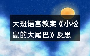 大班語(yǔ)言教案《小松鼠的大尾巴》反思