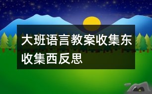 大班語言教案收集東收集西反思