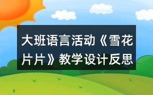 大班語言活動(dòng)《雪花片片》教學(xué)設(shè)計(jì)反思