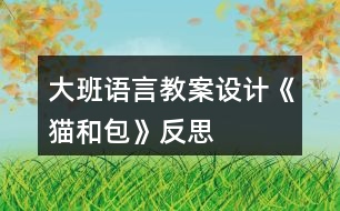 大班語(yǔ)言教案設(shè)計(jì)——《貓和包》反思