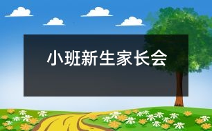 小班新生家長(zhǎng)會(huì)