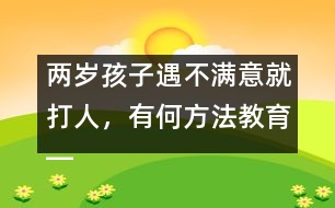 兩歲孩子遇不滿意就打人，有何方法教育――王文革回答