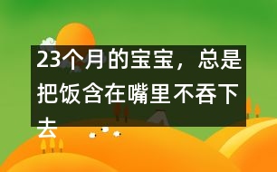 23個月的寶寶，總是把飯含在嘴里不吞下去