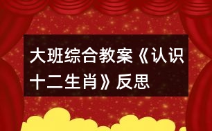 大班綜合教案《認識十二生肖》反思