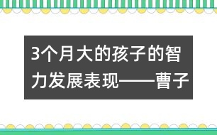 3個月大的孩子的智力發(fā)展表現(xiàn)――曹子芳回答