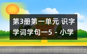 第3冊第一單元 識字學(xué)詞學(xué)句（一）5 - 小學(xué)二年級語文教案